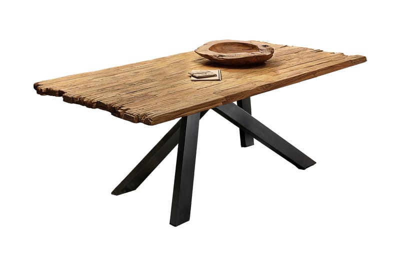 Matbord Raital 200x100 cm - Återvunnen Teak/Svart - Möbler - Bord & matgrupp - Matbord & köksbord