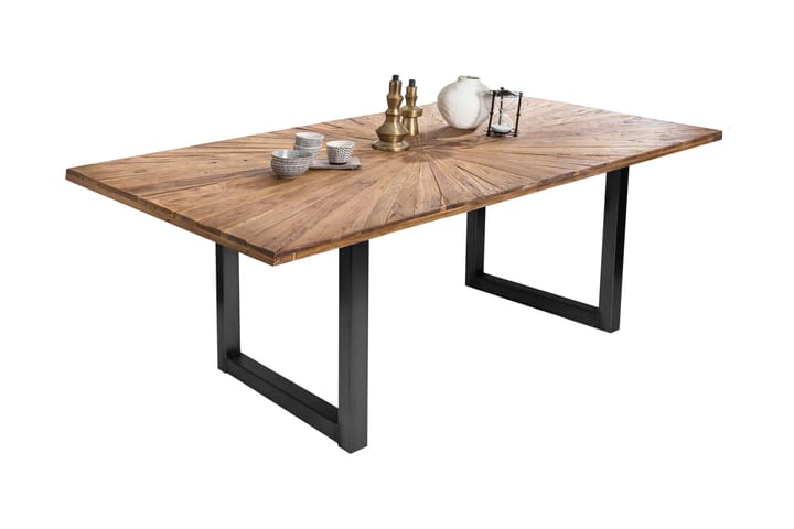 Matbord Raital 200x100 cm - Återvunnen Teak/Svart - Möbler - Bord & matgrupp - Matbord & köksbord