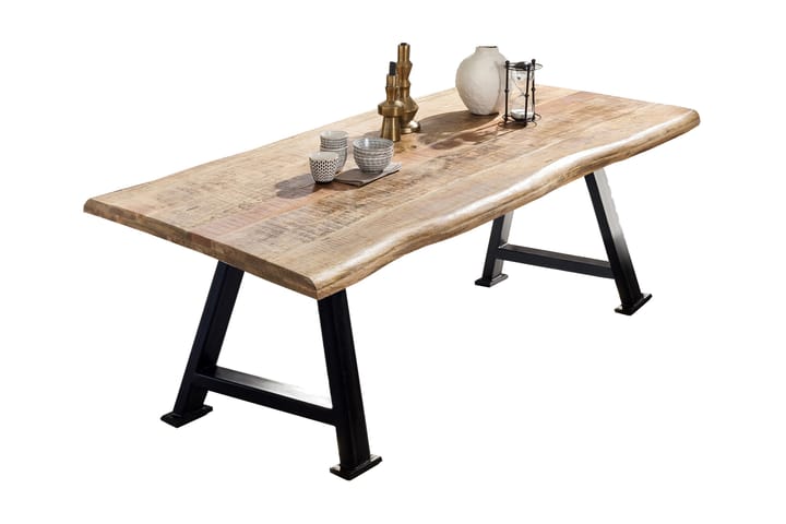 Matbord Raital 200x100 cm - Mango/Natur/Svart - Möbler - Bord & matgrupp - Matbord & köksbord