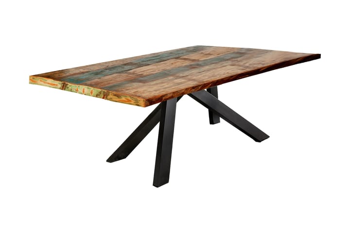 Matbord Raital 220 cm - Återvunnet Trä/Flerfärgad/Svart - Möbler - Bord & matgrupp - Matbord & köksbord