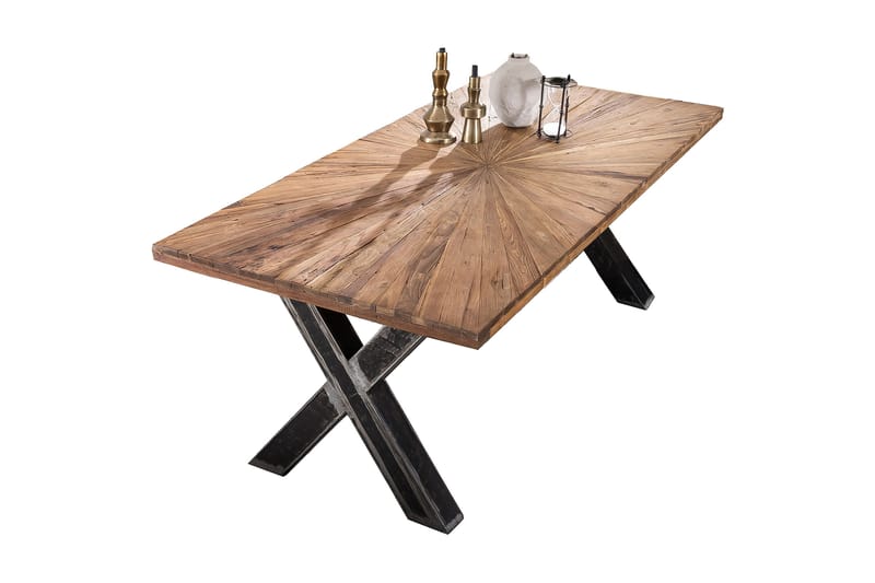 Matbord Raital 240 cm - Återvunnen Teak/Silver - Möbler - Bord & matgrupp - Matbord & köksbord