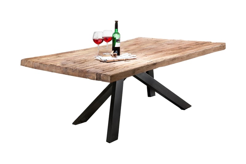 Matbord Raital 240 cm - Återvunnen Teak/Svart - Möbler - Bord & matgrupp - Matbord & köksbord