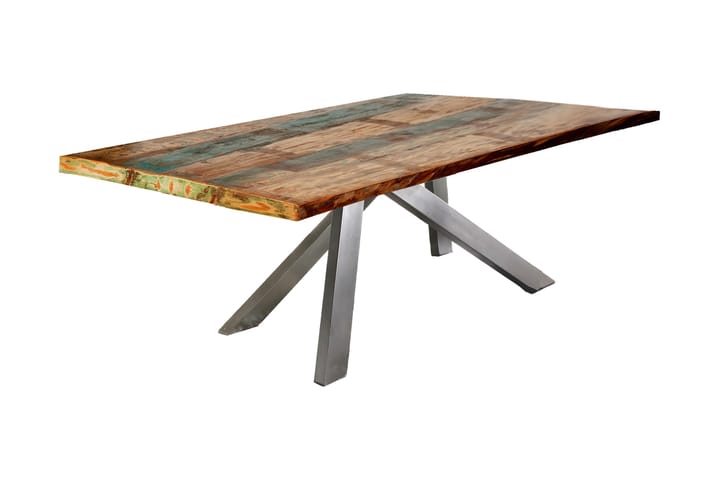 Matbord Raital 240 cm - Återvunnet Trä/Flerfärgad/Silver - Möbler - Bord & matgrupp - Matbord & köksbord