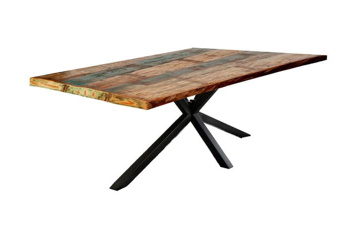 Matbord Raital 240 cm - Återvunnet Trä/Flerfärgad/Svart - Möbler - Bord & matgrupp - Matbord & köksbord