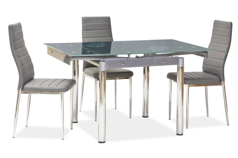 Matbord Rapala Förlängningsbart 80 cm - Glas/Grå - Möbler - Bord & matgrupp - Matbord & köksbord