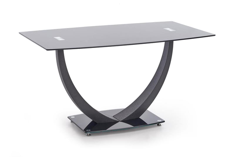 Matbord Salmone 140 cm Glas - Svart - Möbler - Bord - Matbord & köksbord