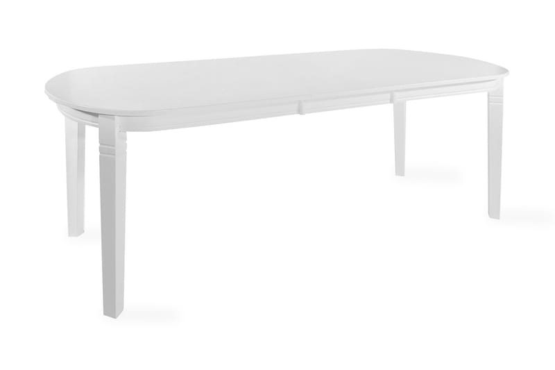 Matbord Sandhamn Förlängningsbart 160 cm Ovalt Vit - Vit - Möbler - Bord & matgrupp - Matbord & köksbord