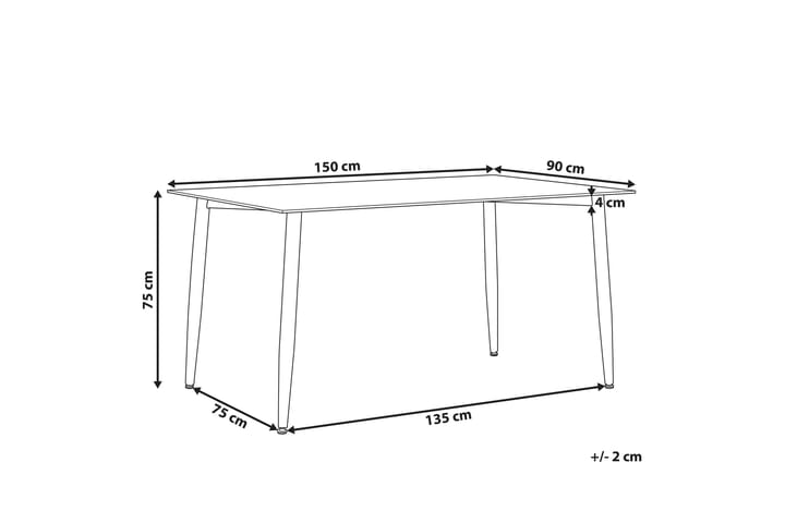Matbord Smythe 150 cm - Glas/Svart - Möbler - Bord & matgrupp - Matbord & köksbord