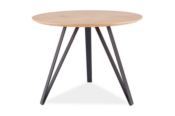 Matbord Speio 100 cm Runt - Ek/Mattsvart - Möbler - Bord & matgrupp - Matbord & köksbord