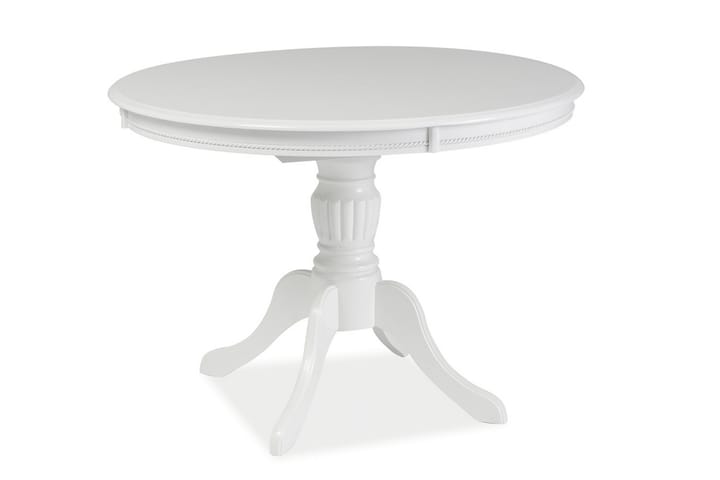 Matbord Staley Förlängningsbart 106-141 cm Ovalt - Vit - Möbler - Bord & matgrupp - Matbord & köksbord