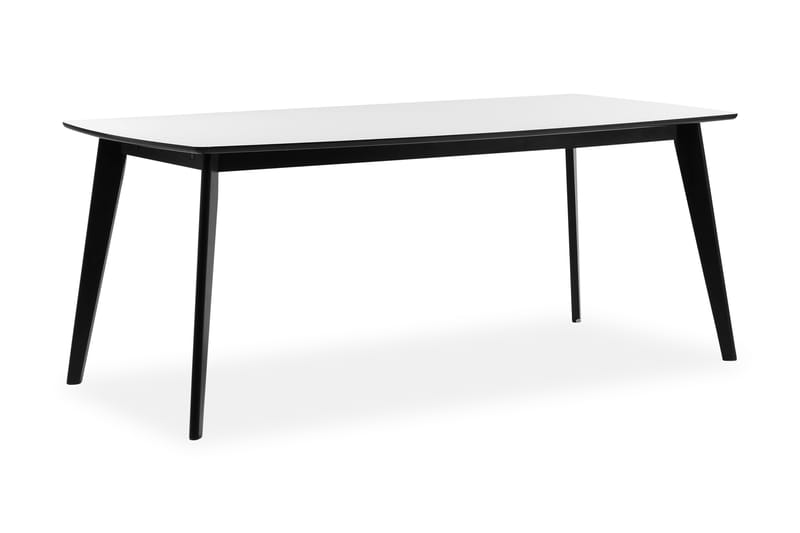 Matbord Svene Förlängningsbart 190 cm - Vit|Svart - Möbler - Bord - Matbord & köksbord