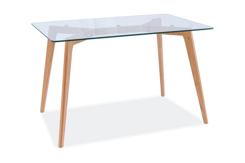 Matbord Teisen 120 cm - Glas/Trä/Natur - Möbler - Bord & matgrupp - Matbord & köksbord