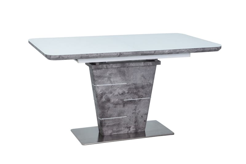 Matbord Telep Förlängningsbart 140 cm - Glas/Vit/Grå - Möbler - Bord - Matbord & köksbord