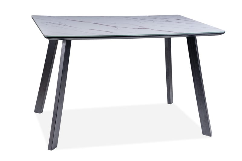 Matbord Tuena 120 cm - Glas/Vit/Svart - Möbler - Bord & matgrupp - Matbord & köksbord