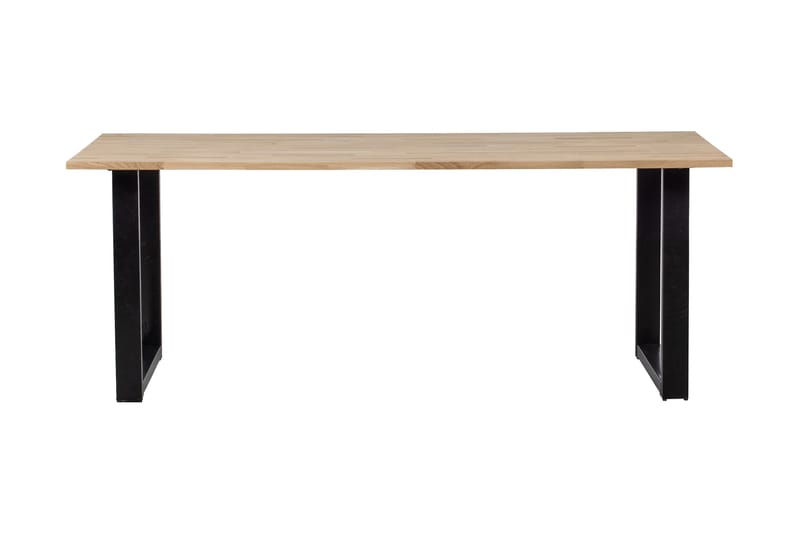 Matbord Tuor U-Formade Ben 200 cm - Ek/Svart - Möbler - Bord & matgrupp - Matbord & köksbord