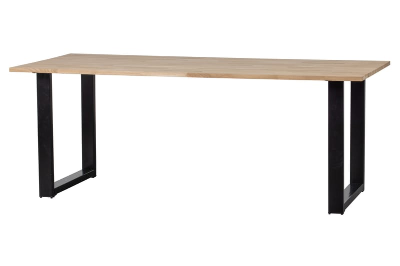 Matbord Tuor U-Formade Ben 200 cm - Ek/Svart - Möbler - Bord & matgrupp - Matbord & köksbord