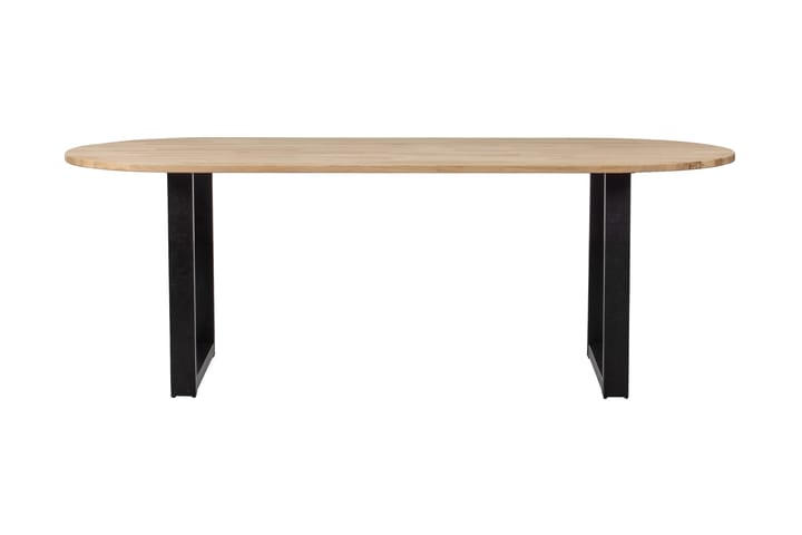 Matbord Tuor U-Formade Ben 220 cm Ovalt - Ek/Svart - Möbler - Bord & matgrupp - Matbord & köksbord