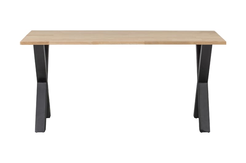 Matbord Tuor X-Formade Ben 160 cm Obehandlat - Ek/Svart - Möbler - Bord & matgrupp - Matbord & köksbord