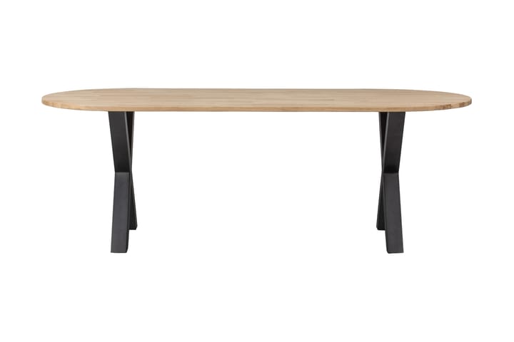 Matbord Tuor X-Formade Ben 220 cm Ovalt - Ek/Svart - Möbler - Bord & matgrupp - Matbord & köksbord