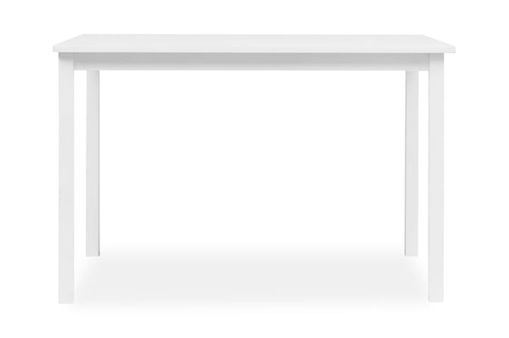 Matbord vit 114x71x75 cm massivt gummiträ - Vit - Möbler - Bord & matgrupp - Matbord & köksbord