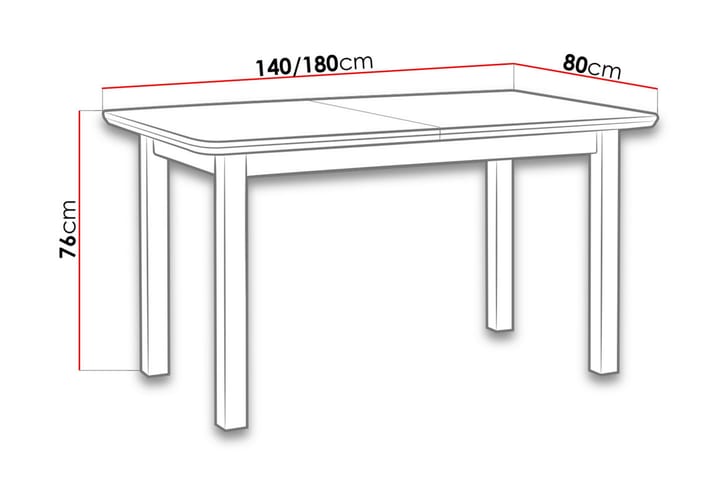 Matbord Wenus 140x80x76 cm - Vit - Möbler - Bord & matgrupp - Matbord & köksbord