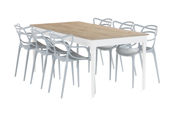 Förlängningsbart Matbord Erin 200 cm  6  Daye Karmstol - Möbler - Bord & matgrupp - Matgrupp