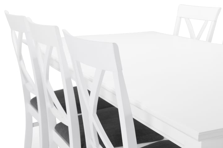 Matbord Hampton med 6 st Twain stolar - Vit - Möbler - Bord & matgrupp - Matgrupp