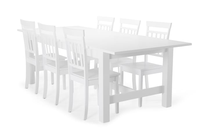 Matbord Isadora med 6 st Catskill stolar - Vit - Möbler - Bord & matgrupp - Matgrupp