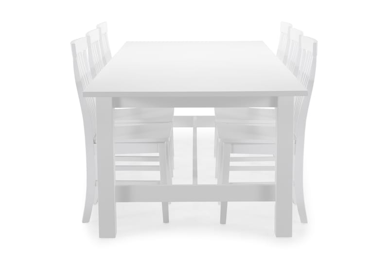 Matbord Isadora med 6 st Milica stolar - Vit - Möbler - Bord & matgrupp - Matgrupp
