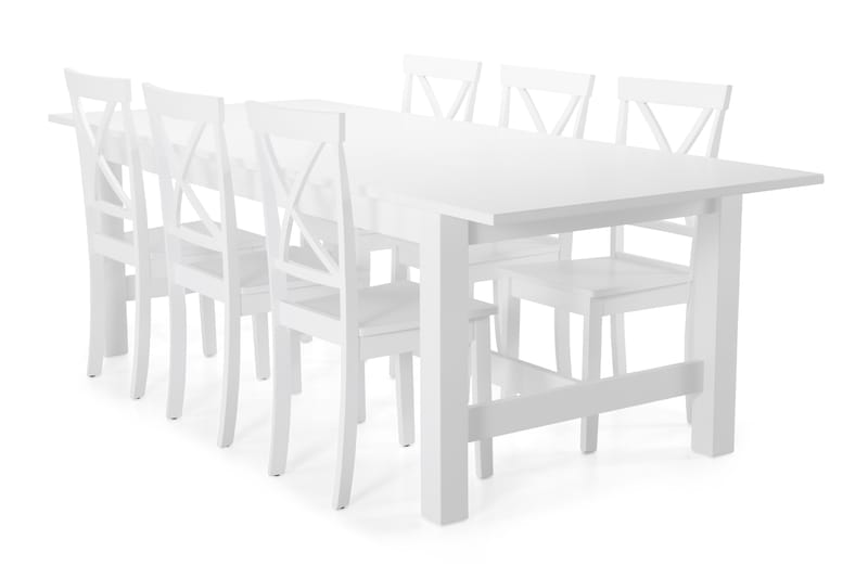 Matbord Isadora med 6 st Nadica stolar - Vit - Möbler - Bord & matgrupp - Matgrupp