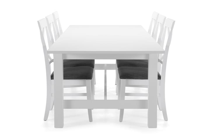 Matbord Isadora med 6 st Twain stolar - Vit - Möbler - Bord & matgrupp - Matgrupp