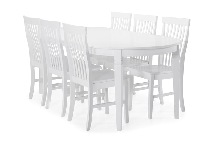 Matbord Lowisa med 4 st Milica stolar - Vit - Möbler - Bord & matgrupp - Matgrupp