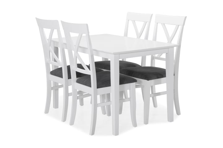 Matbord Matilda med 4 st Twain stolar - Vit - Möbler - Bord & matgrupp - Matgrupp