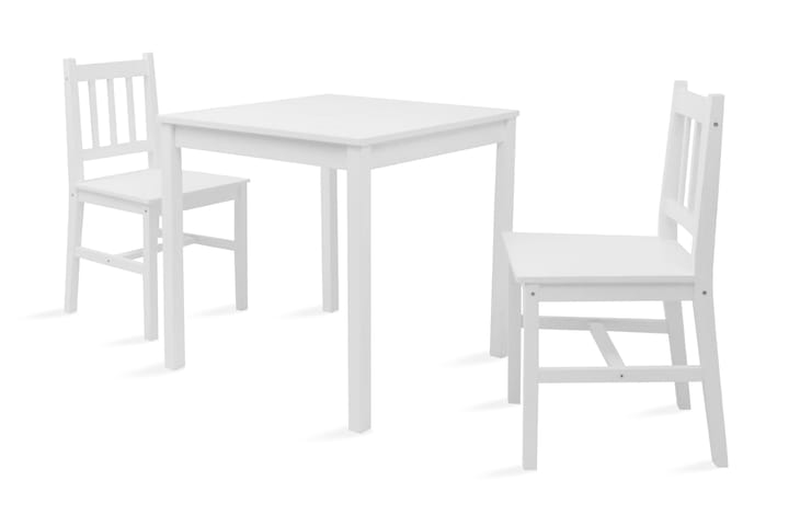 Matbord och stolar 3 delar furu vit - Vit - Möbler - Bord & matgrupp - Matgrupp