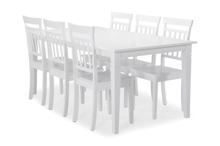 Matbord Twain med 6 st Catskill stolar - Vit - Möbler - Bord & matgrupp - Matgrupp