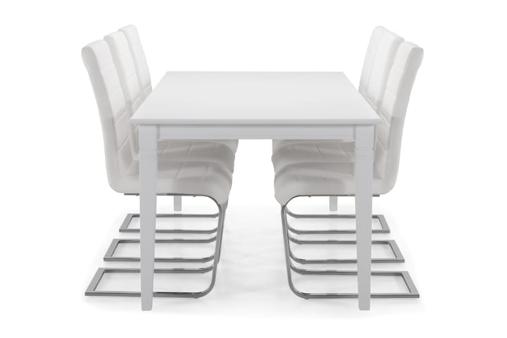 Matbord Twain med 6 st Jack stolar - Vit - Möbler - Bord & matgrupp - Matgrupp