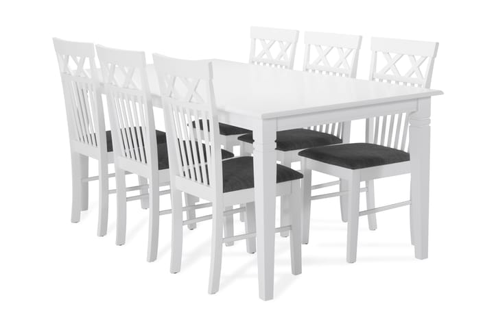 Matbord Twain med 6 st Magdalena stolar - Vit - Möbler - Bord & matgrupp - Matgrupp