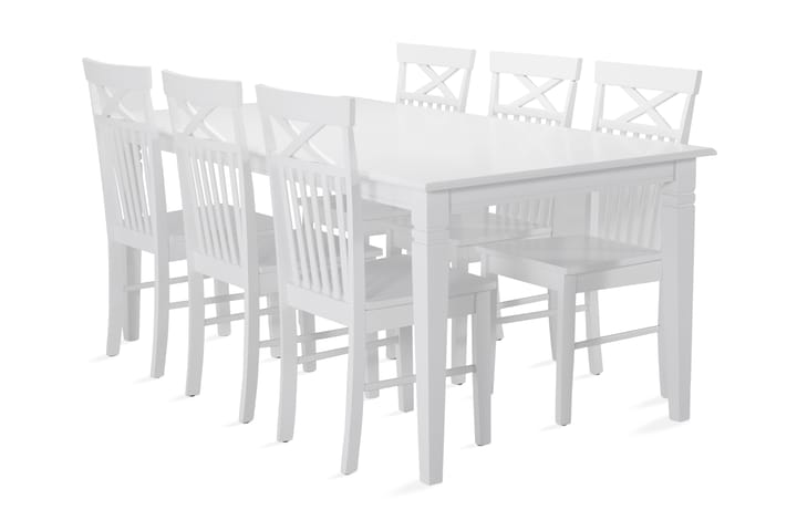 Matbord Twain med 6 st Matilda stolar - Vit - Möbler - Bord & matgrupp - Matgrupp