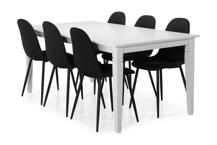 Matbord Twain med 6 st Naira stolar - Svart - Möbler - Bord & matgrupp - Matgrupp