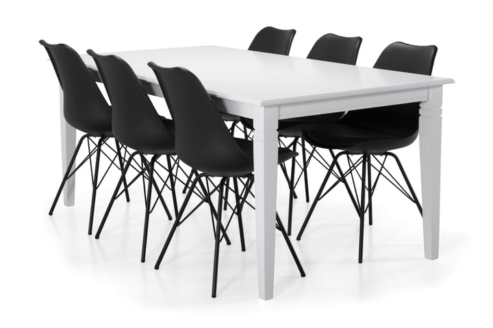 Matbord Twain med 6 st Scale stolar - Svart - Möbler - Bord & matgrupp - Matgrupp