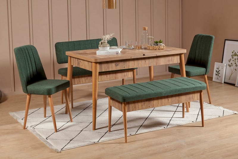 Matgrupp 4 delar Vanlandingham 75 cm - Trä|natur - Möbler - Fåtölj & stolar - Matstol & köksstol