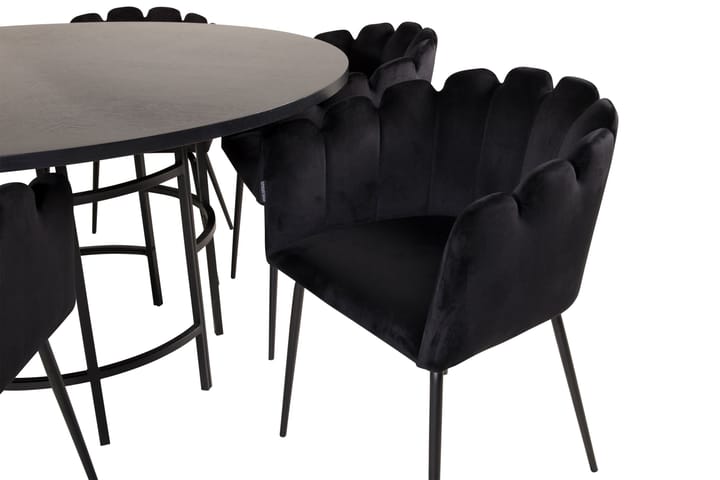 Matgrupp Copenhagen med 6 Limhamn Matstolar Svart - Furniture Fashion - Möbler - Bord & matgrupp - Matgrupp