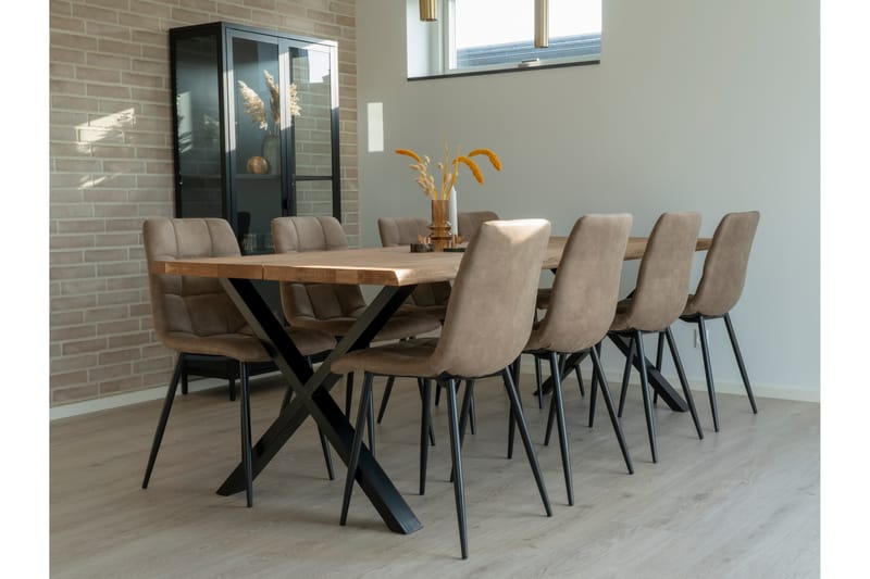 Matgrupp Denisone 95 cm med 8 st Deltana stolar - Möbler - Bord & matgrupp - Matgrupp