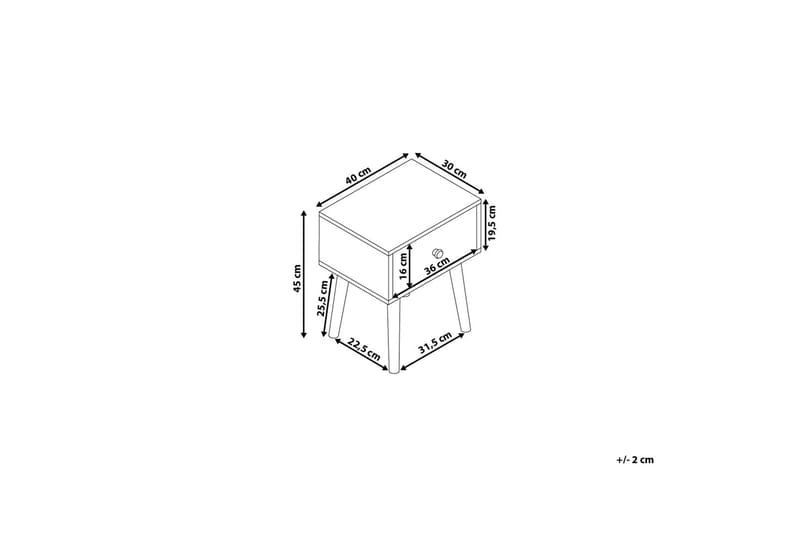 Sängbord Arvada 40 cm - Brun - Möbler - Bord - Sängbord & nattduksbord