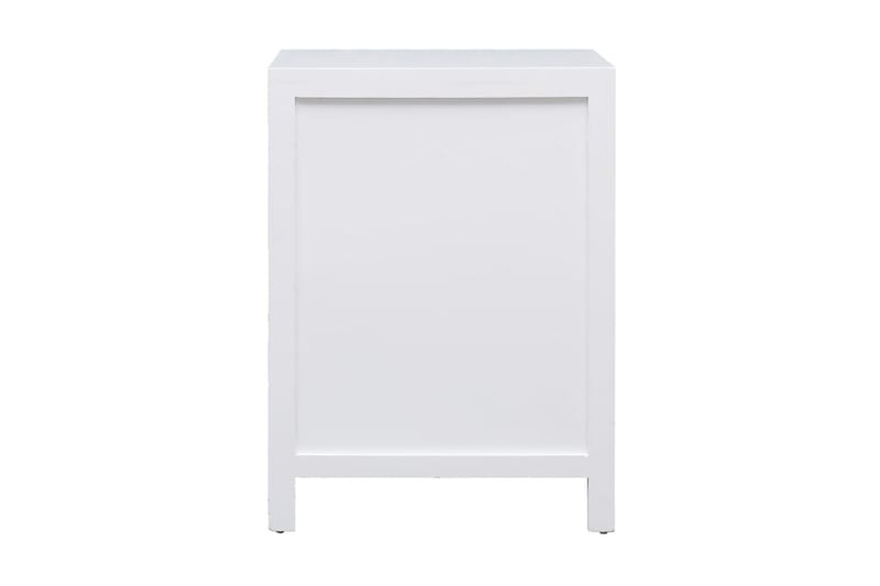 Sängbord vit 38x28x52 cm paulownia - Vit - Möbler - Bord - Sängbord & nattduksbord