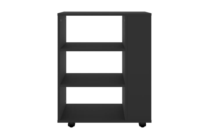 Skåp med hjul svart 60x35x75 cm spånskiva - Svart - Möbler - Bord & matgrupp - Serveringsvagn & serveringsbord - Drinkvagn & barvagn