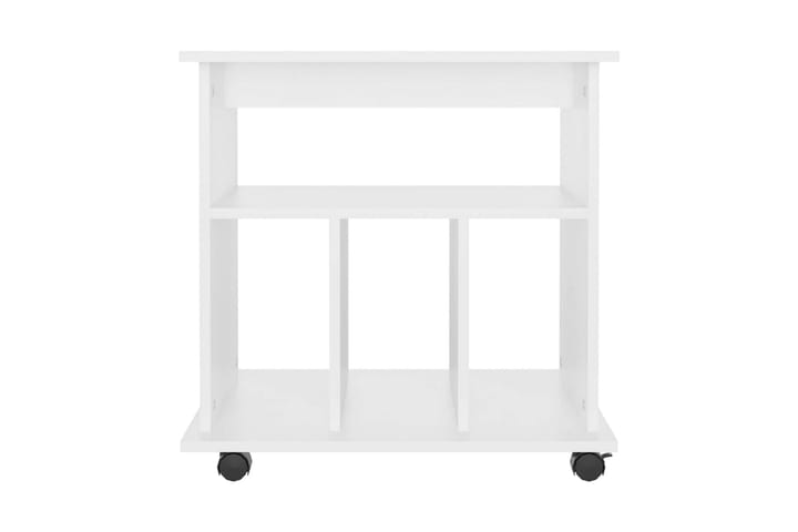 Skåp med hjul vit 60x45x60 cm spånskiva - Vit - Möbler - Bord & matgrupp - Serveringsvagn & serveringsbord - Drinkvagn & barvagn