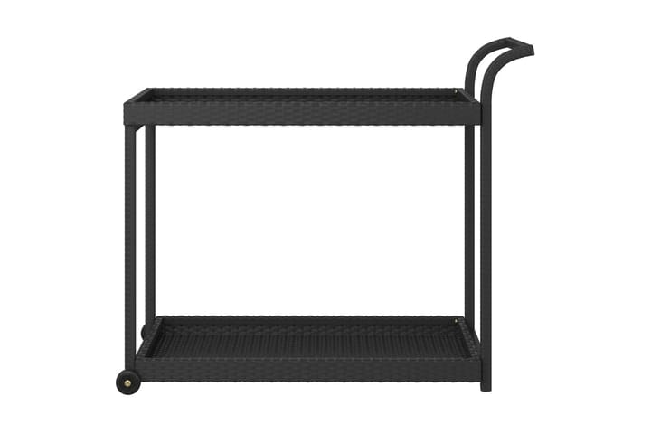Serveringsvagn svart 100x45x83 cm konstrotting - Svart - Möbler - Bord & matgrupp - Serveringsvagn & serveringsbord - Köksvagn