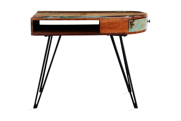 Skrivbord återvunnet massivt trä med järnben - Brun - Inredning - Väggdekor - Speglar