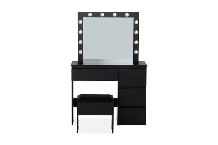 Sminkbord Lycke 140 cm med LED Belysning - Svart - Möbler - Bord & matgrupp - Sminkbord & toalettbord